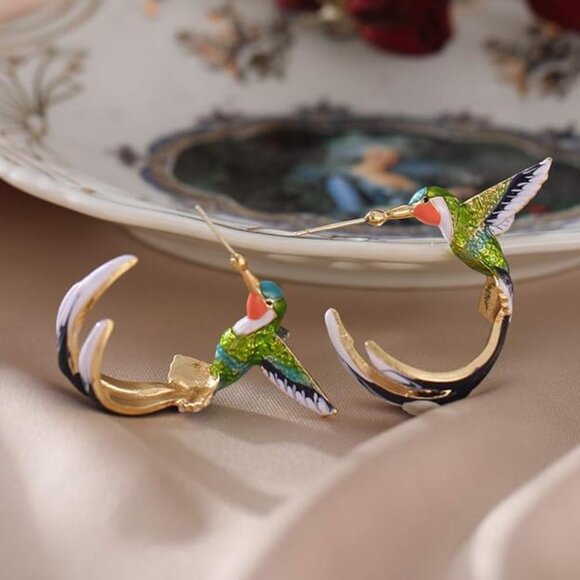 Humming Bird earrings - Picture 1 of 3